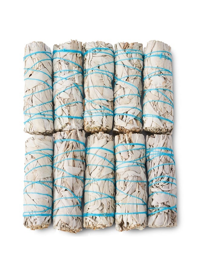 BLUE RIVER SAGE 10 White Sage Smudge Sticks ~ Sustainably Grown Sage Bundles for Smudging, Smudge Kit, Ceremony, Spiritual Use, Home & Office Cleansing or Smoke Cleanse (10 Pack) - Image 1